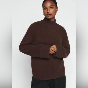 Reformation Brown Turtleneck Sweater